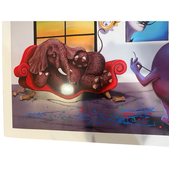 36 X 23 2024 Michael Godard Dali’s Muse Promo Litograph Printed Signature Art - Picture 8 of 11